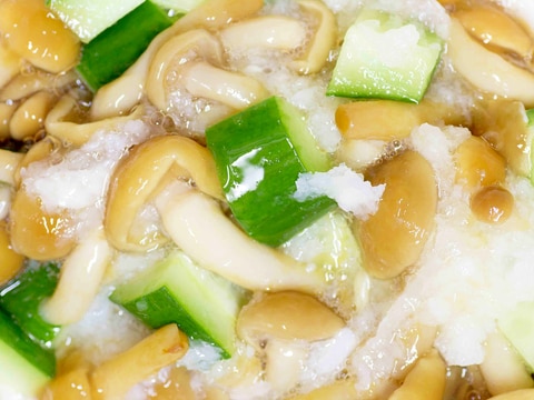 きゅうりとなめこ甘酢おろしあえ レシピ 作り方 By 筋肉女子 楽天レシピ きゅうりとなめこ甘酢おろしあえ レシピ 作り方 By 筋肉女子 楽天レシピ